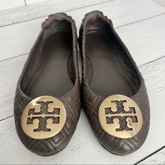 Tory Burch Quilted Minnie Flat Size 9 - Picture 1 of 7